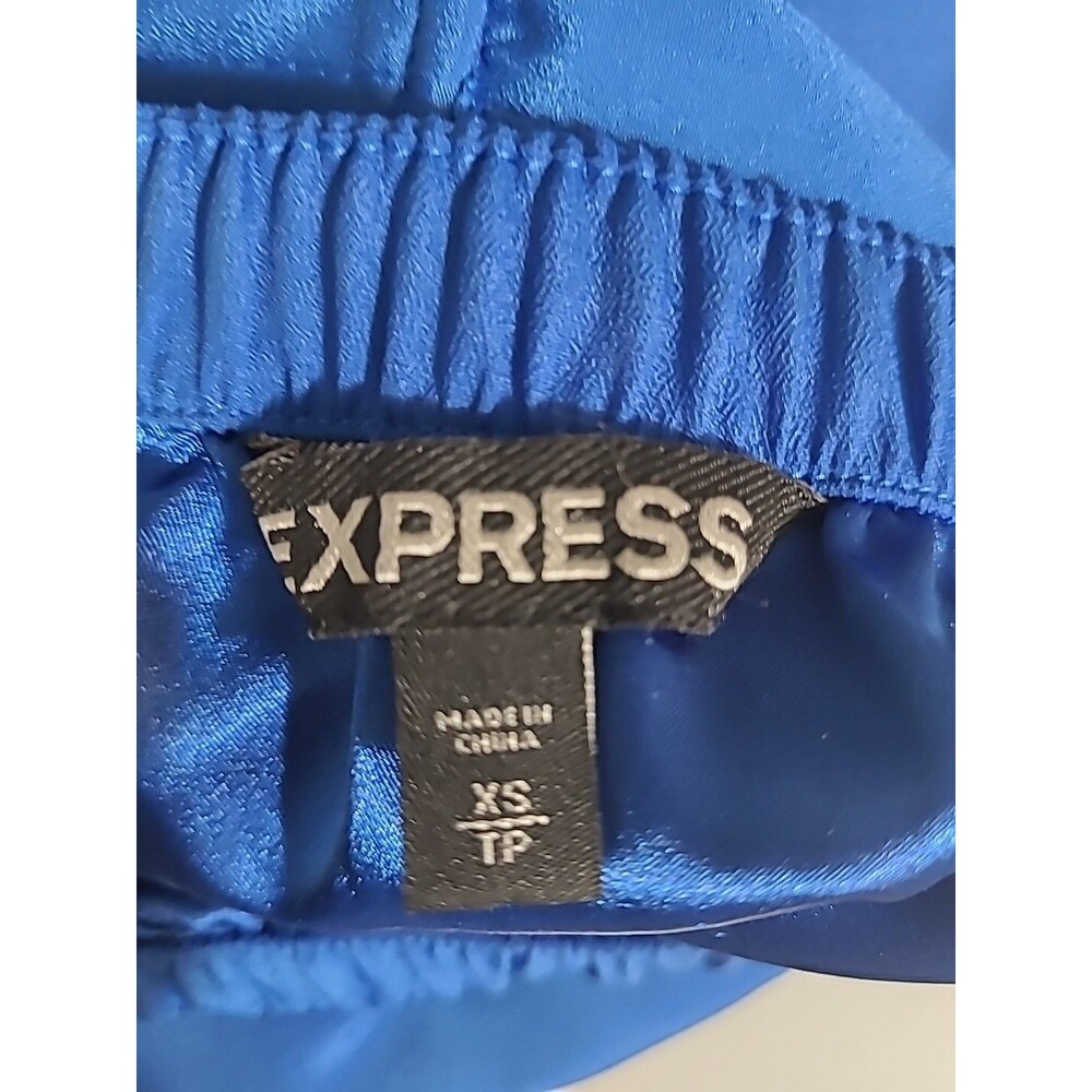Express Royal Blue Strapless Belted Halter Dress Size XS - Picture 4 of 7